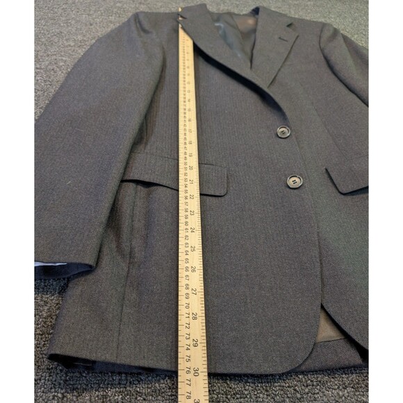 Palm Beach Mens Blazer Sport Coat Size 38R (38x30) Regular Gray 100% Wool Jacket - Picture 6 of 8